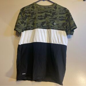Threadbare Men’s Camo Color Block Tee Sz Medium Shirt Urban Hip Hop Street Wear‎